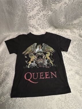 Queen Official Merch 3T Baby Infant Toddler Rock Band Shirt Black Crest